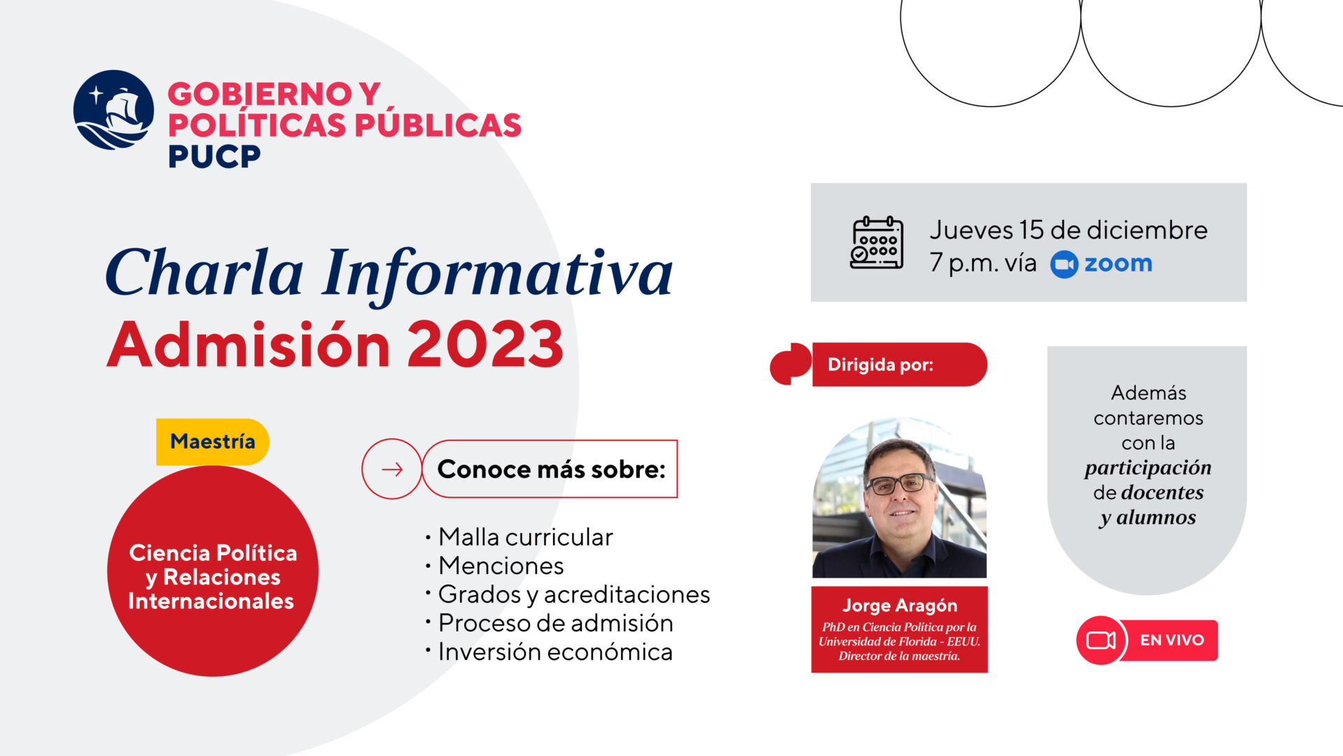 Charla Informativa De La Maestr A En Ciencia Pol Tica Y Relaciones